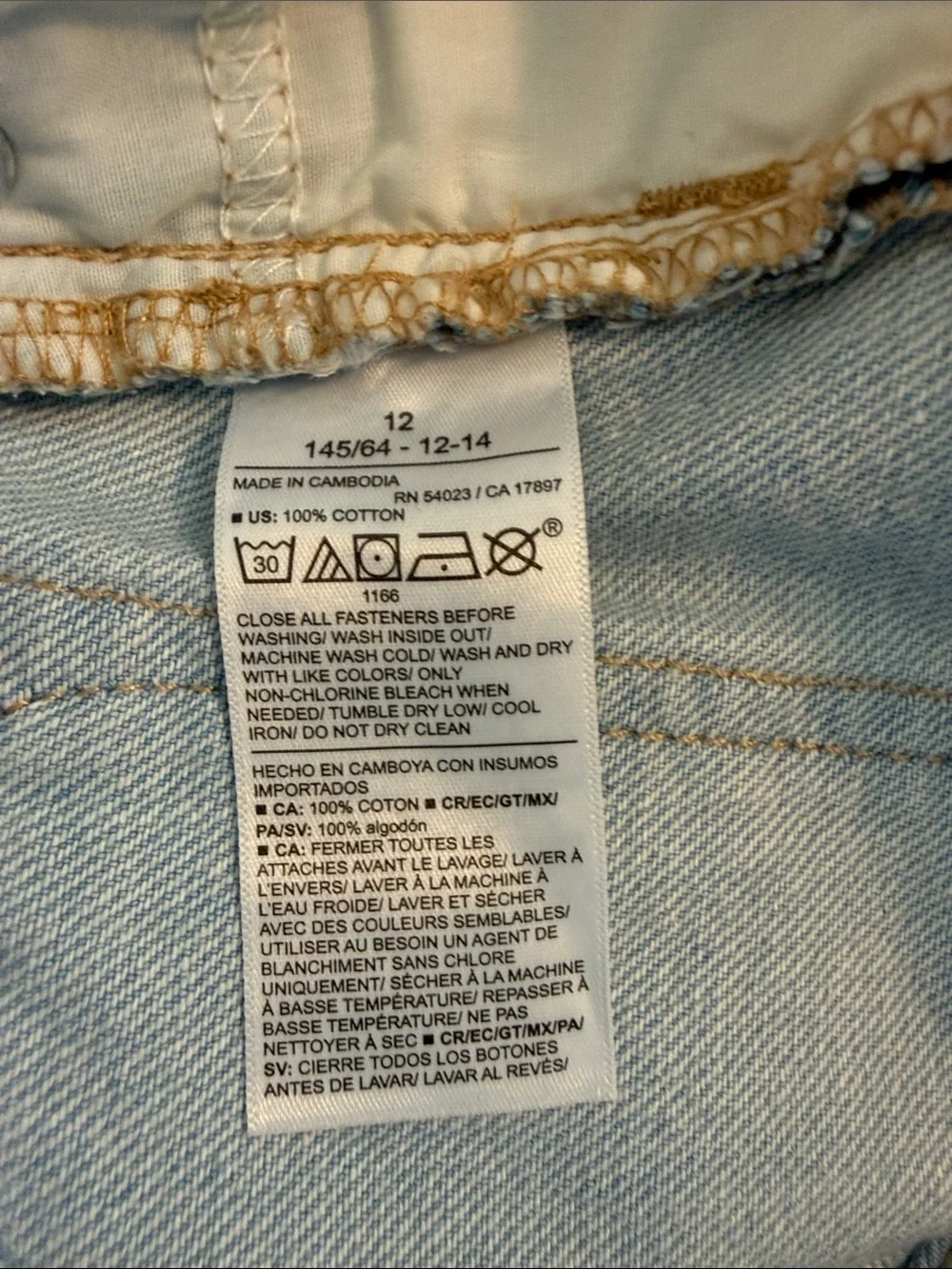 Old Navy High-Rise Distressed Denim Shorts – Size 12 Girls